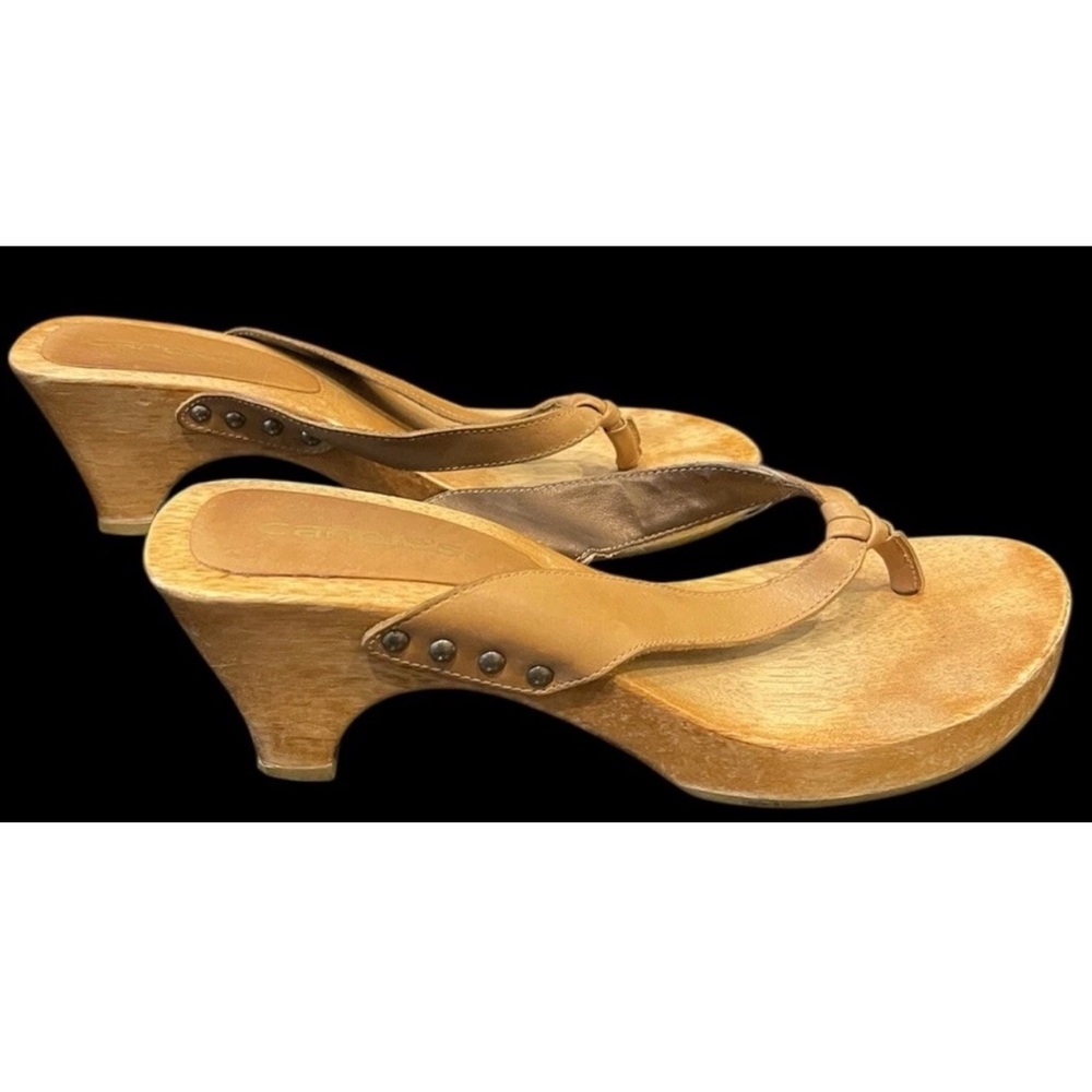 Candie's Tan Wedge Sandals